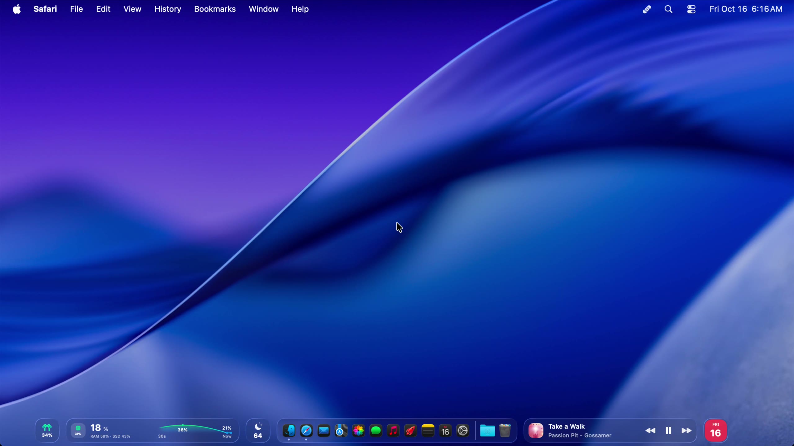 docktor widgets living on the macOS Dock