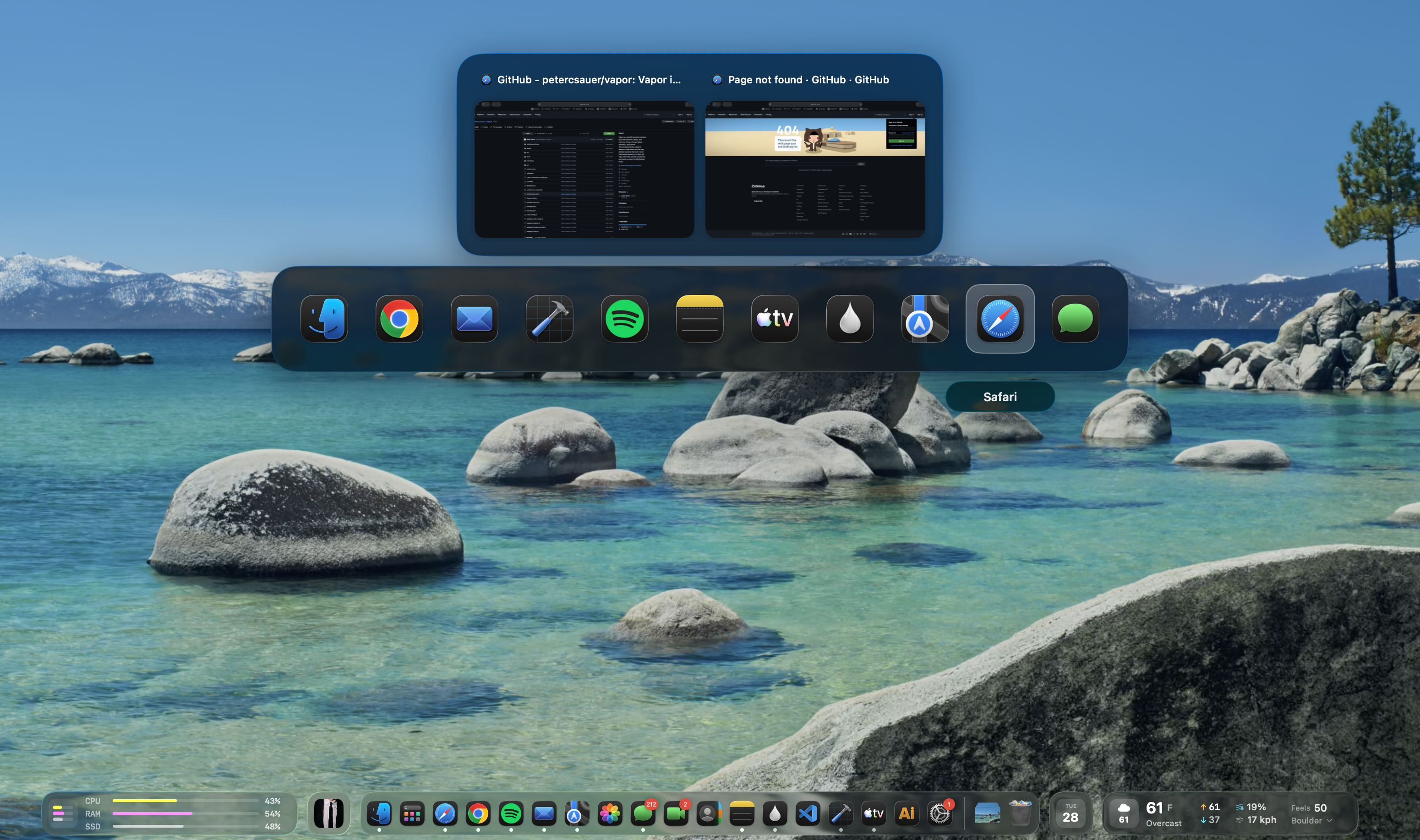 Widgets for the macOS dock